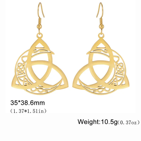 Boucles d'oreilles lune nouée femme celtique irlandaise… –… – Image 6