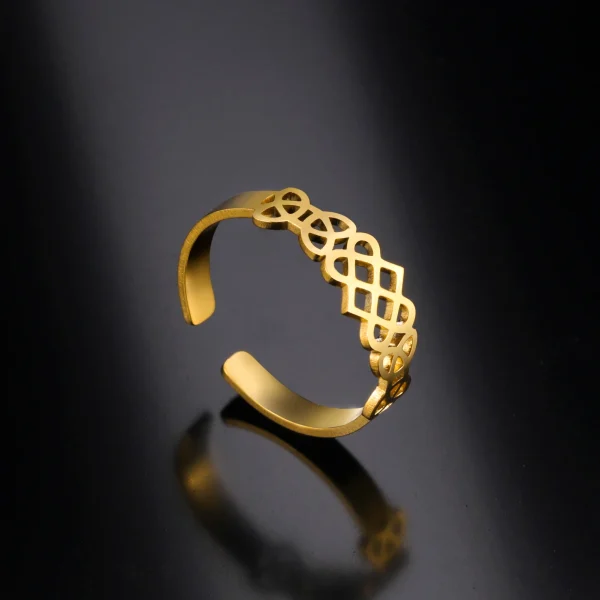 Irish Celtics Knot Ring for Women Stainless Steel… – Lueur… – Image 15