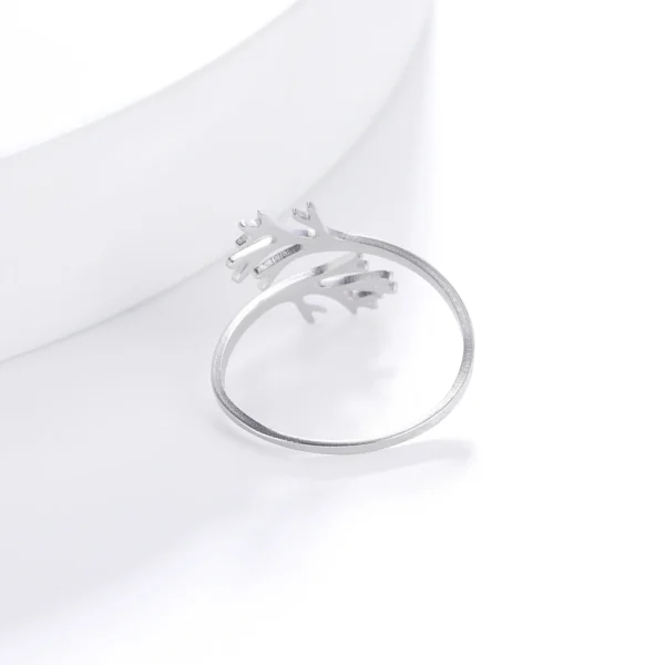 bague ajustable en acier inoxydable pour femmes et… – Ailes… – Image 16