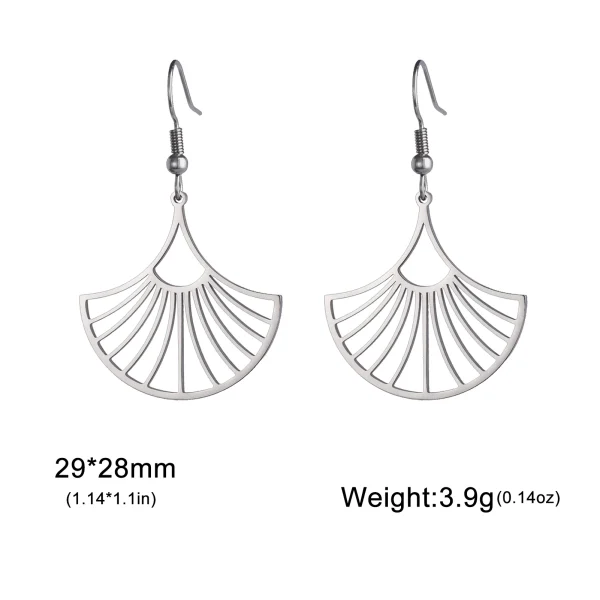 Boucles d'oreilles bohème en acier inoxydable pour… – Ailes… – Image 23