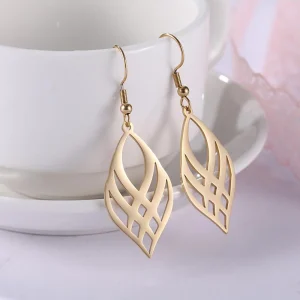 acier inoxydable géométrie symétrique boucles d'oreilles… –…