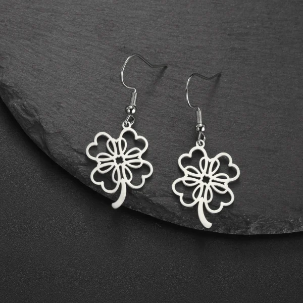 Boucles d'oreilles pendantes Everver à quatre feuilles… – Éclat… – Image 19