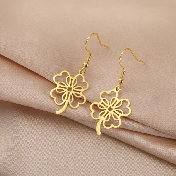 Boucles d'oreilles pendantes Everver à quatre feuilles… – Éclat… – Image 15