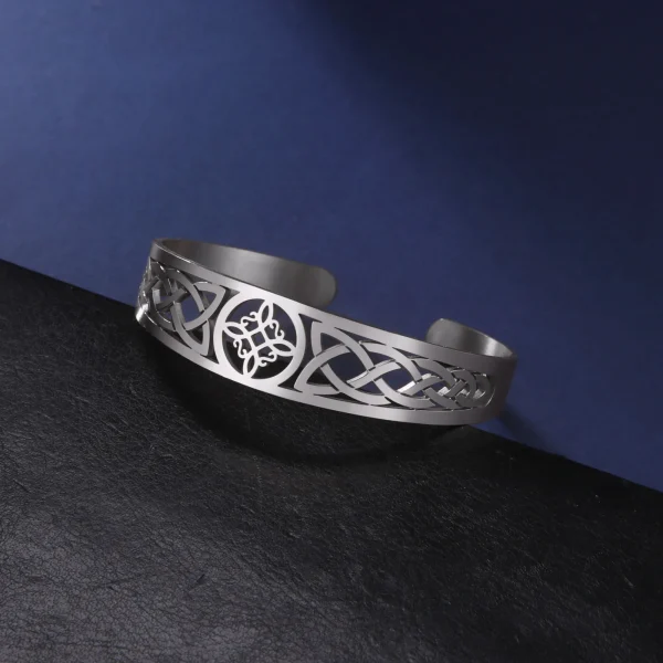 Bracelets manchette en acier inoxydable avec nœud de… – Rune de… – Image 19