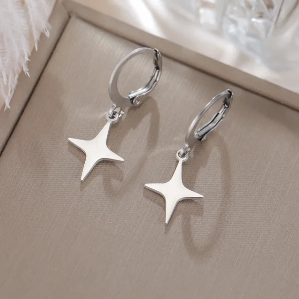 boucles d'oreilles pendantes lune étoile pour femmes… – Chant… – Image 24