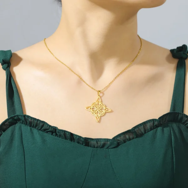 Collier pendentif nœud de sorcière pour femme, tour de… – Chant… – Image 27
