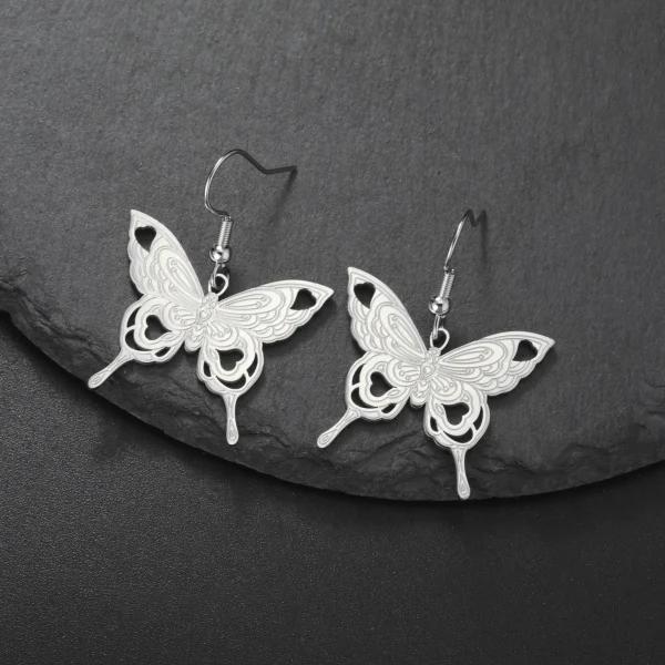 Butterfly Women's Earrings Stainless Steel Gold Color… – Rune… – Image 16