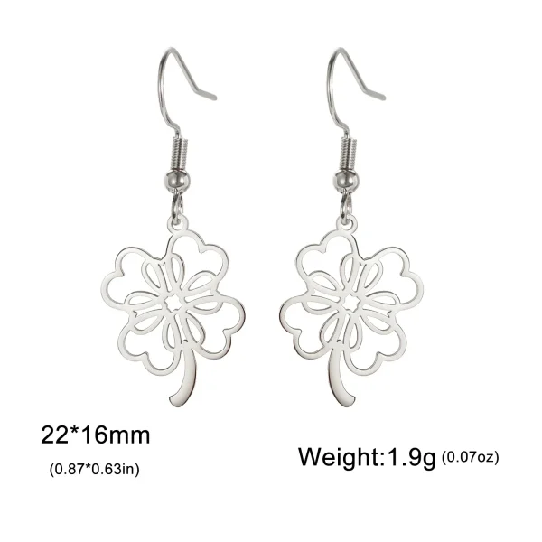 Boucles d'oreilles pendantes Everver à quatre feuilles… – Éclat… – Image 11