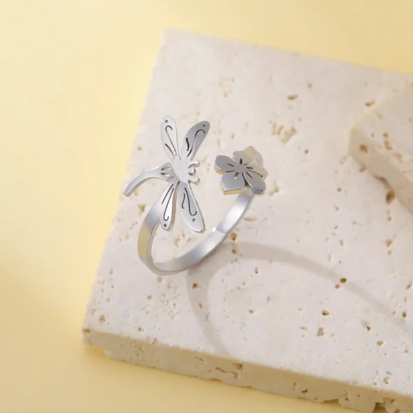 fleur libellule papillon abeille anneaux ouverts pour… – Rune… – Image 22