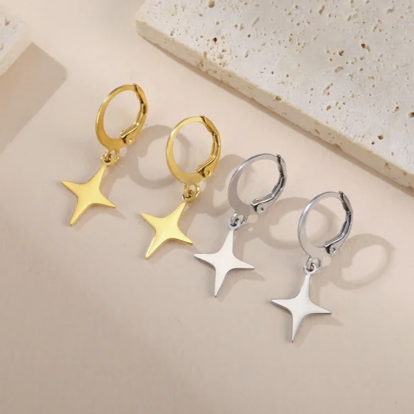 boucles d'oreilles pendantes lune étoile pour femmes… – Chant… – Image 25