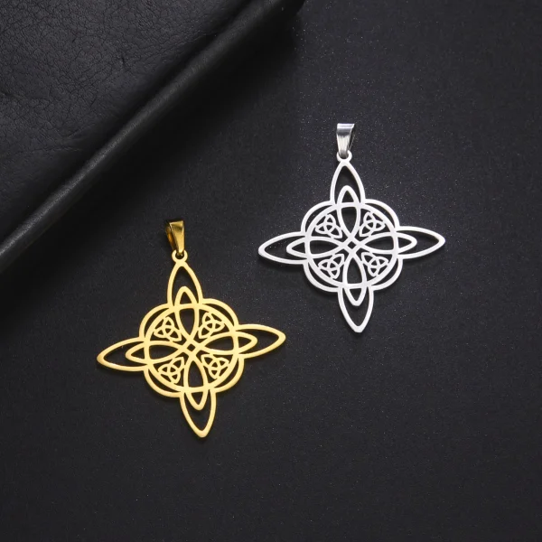 Witch Knot Charms for Necklace Jewelry Making Stainless… – Rune… – Image 5