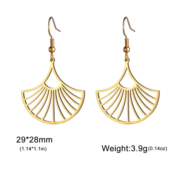 Boucles d'oreilles bohème en acier inoxydable pour… – Ailes… – Image 26