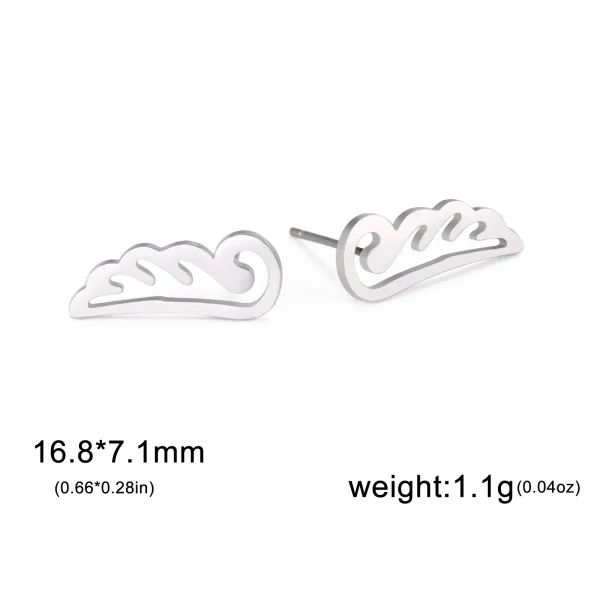 Boucles d'Oreilles Ailes d'Ange en Acier Inoxydable pour… –… – Image 8