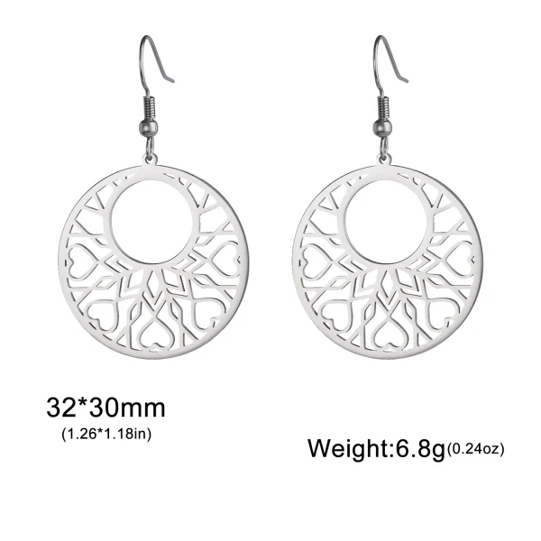 Boucles d'oreilles bohème en acier inoxydable pour… – Ailes… – Image 16
