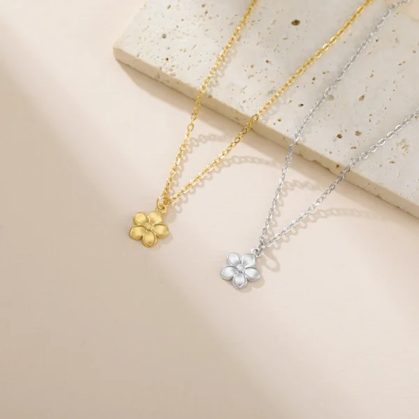 Flower Pendant Necklace for Women Girls Stainless Steel… –… – Image 28