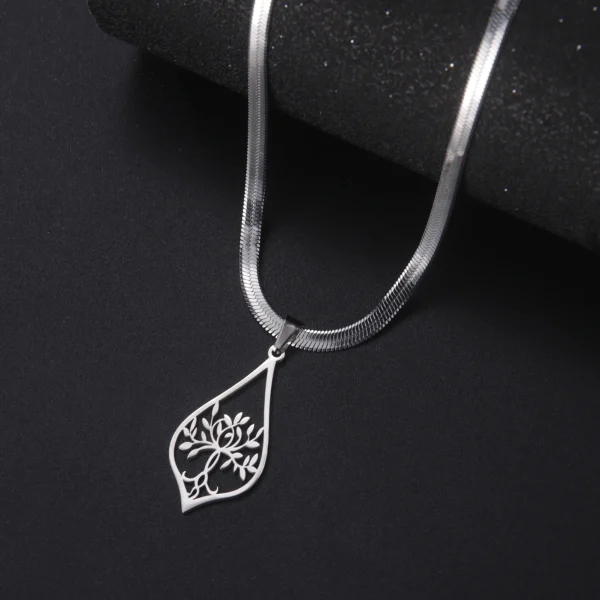 collier arbre de vie pour femmes et filles, en acier… – Chant… – Image 16