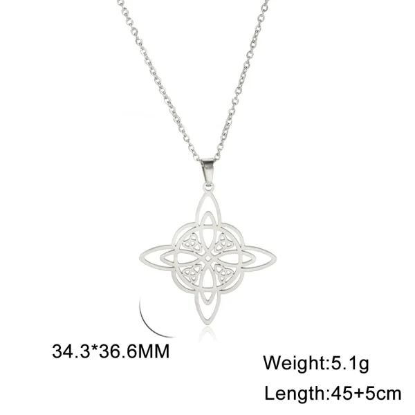 Collier pendentif nœud de sorcière pour femme, tour de… – Chant… – Image 14