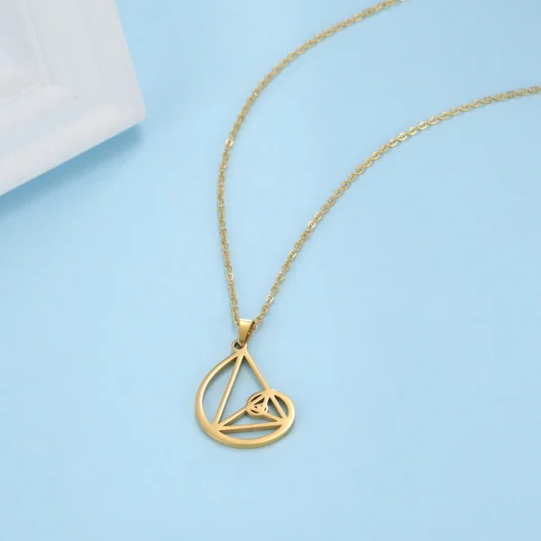 Fibonacci Triangle Spiral Golden Ratio Dangle Earrings… – Rune… – Image 17