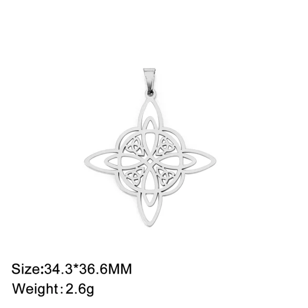 Witch Knot Charms for Necklace Jewelry Making Stainless… – Rune… – Image 10