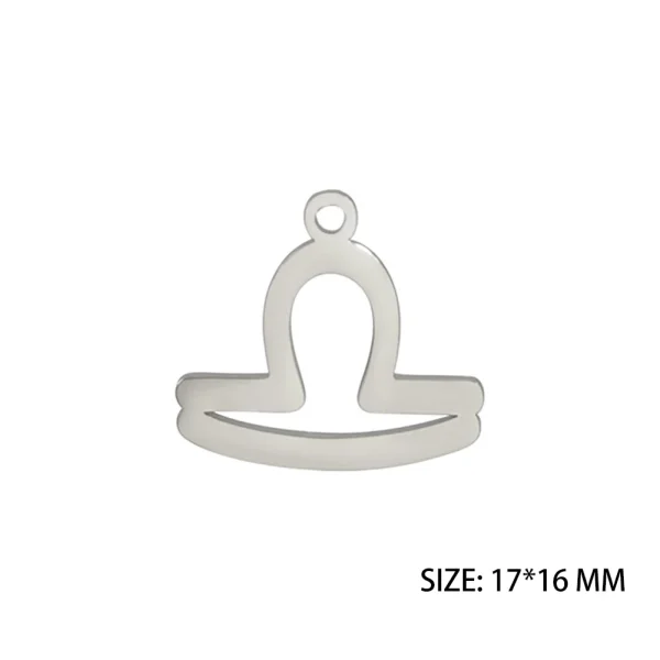 12 pièces/lot breloques du zodiaque en acier inoxydable… –… – Image 29