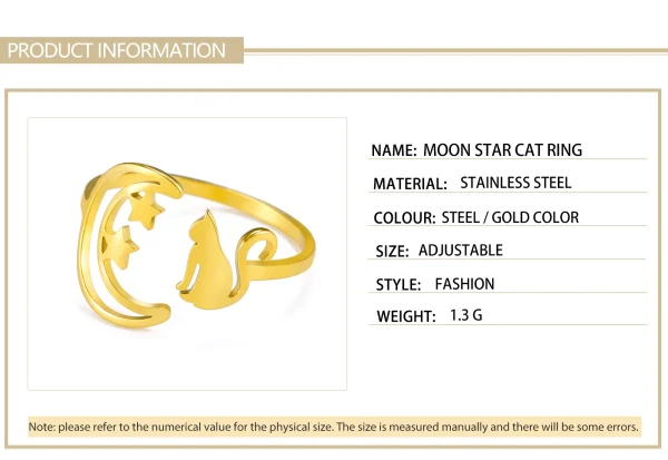nouveau dans les femmes croissant de lune étoile chat… – Lueur… – Image 12