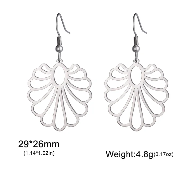 Boucles d'oreilles bohème en acier inoxydable pour… – Ailes… – Image 21
