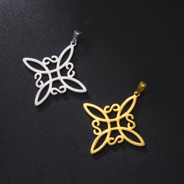 Witch Knot Charms for Necklace Jewelry Making Stainless… – Rune… – Image 4
