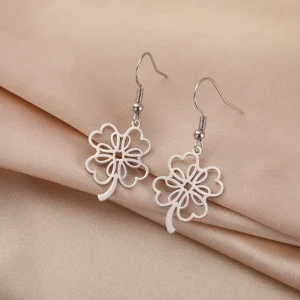 Boucles d'oreilles pendantes Everver à quatre feuilles… – Éclat…