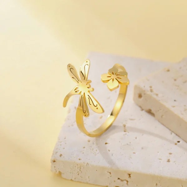 fleur libellule papillon abeille anneaux ouverts pour… – Rune…