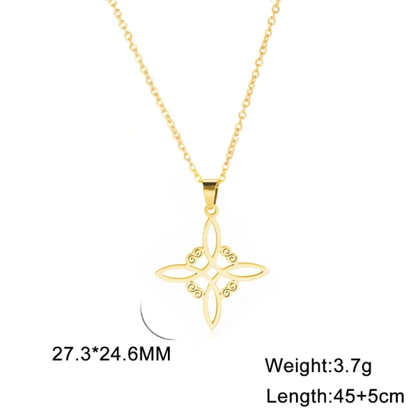 Wicca Witchcraft Witch Knot Necklace Stainless Steel… – Éclat… – Image 8