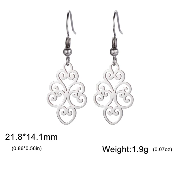 Boucles d'oreilles pendantes en filigrane Boucles… – Chant des… – Image 6