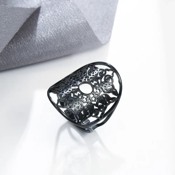 bague ajustable en filigrane géométrique pour femmes,… – Rune… – Image 23