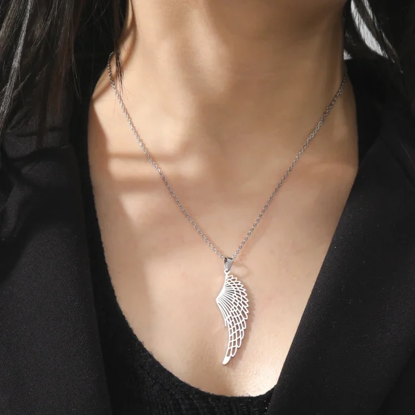2025 Seraph ange aile pendentif collier pour femmes en… – Éclat… – Image 2