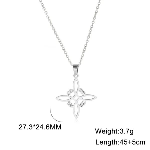Wicca Witchcraft Witch Knot Necklace Stainless Steel… – Éclat… – Image 7