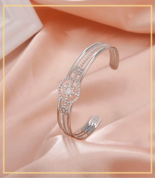 Bracelet manchette soleil en acier inoxydable pour… – Chant des… – Image 12