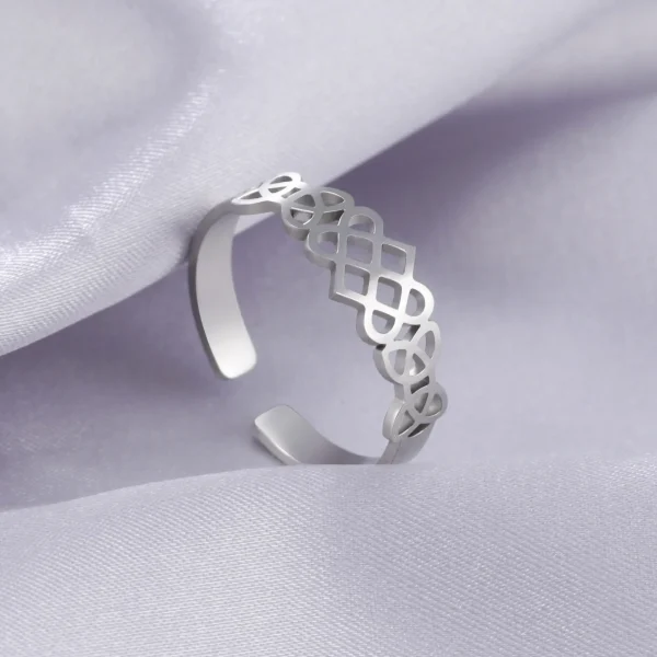 Irish Celtics Knot Ring for Women Stainless Steel… – Lueur… – Image 13