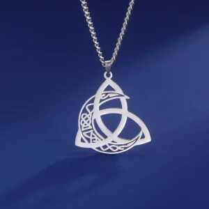 ingsIrish Celtics Noeud Lune Pendentif Collier pour… – Lueur…