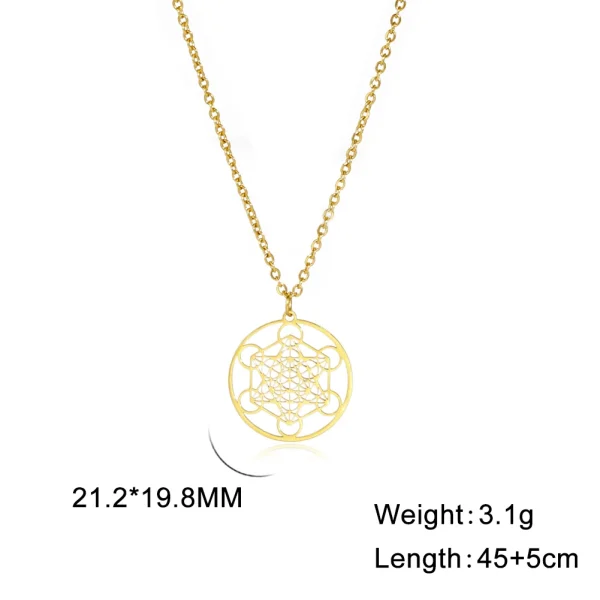 collier Cube d'ange sceau archange Metatron, en acier… – Lueur… – Image 12