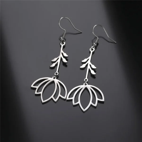 Boucles d'oreilles pendantes en acier inoxydable … – Ailes… – Image 15
