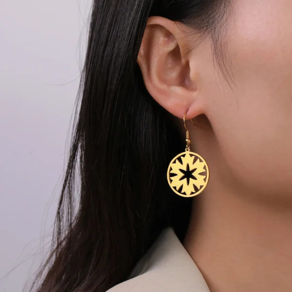 Boucles d'oreilles bohème en acier inoxydable pour… – Ailes… – Image 4