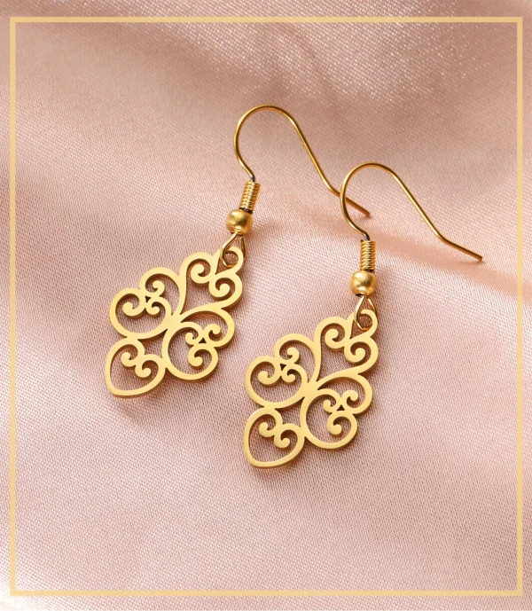 Boucles d'oreilles pendantes en filigrane Boucles… – Chant des… – Image 10