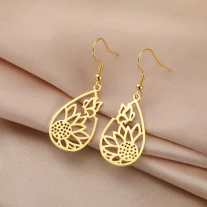 tournesol papillon larme pendentif boucle d'oreille… – Chant…