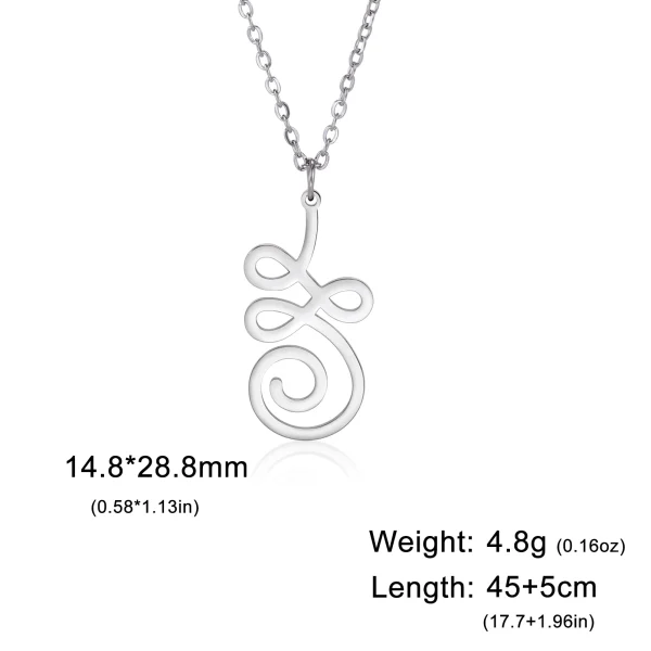 fleur de Lotus Yoga Om Unalome pendentif collier en… – Éclat… – Image 10