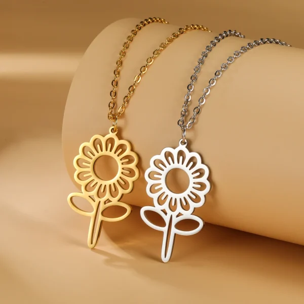 Boucles d'oreilles pendantes de fleurs mignonnes pour… – Chant… – Image 8