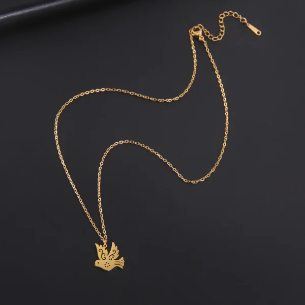 Collier pendentif pigeon colombe de la paix en acier… – Rune de… – Image 20