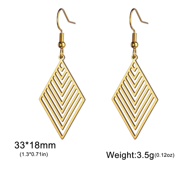 Boucles d'oreilles bohème en acier inoxydable pour… – Ailes… – Image 20