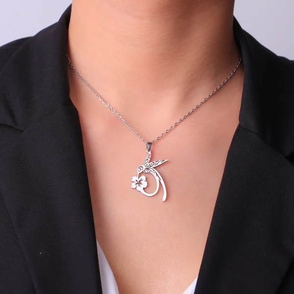 Colliers avec pendentif fleur de colibri pour femmes et filles,… – Image 3