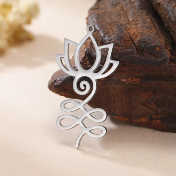 3 pièces/lot Unalome fleur de Lotus collier boucle d'oreille… – Image 23