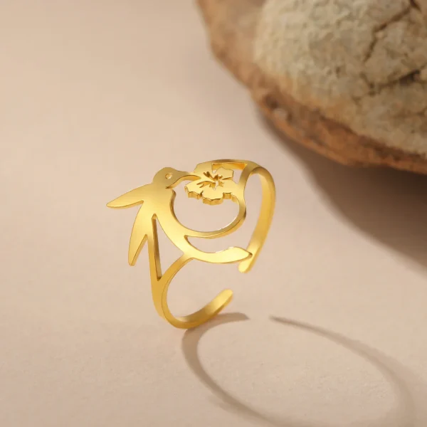 boucles d'oreilles pendantes en forme de fleur de… – Chant des… – Image 11