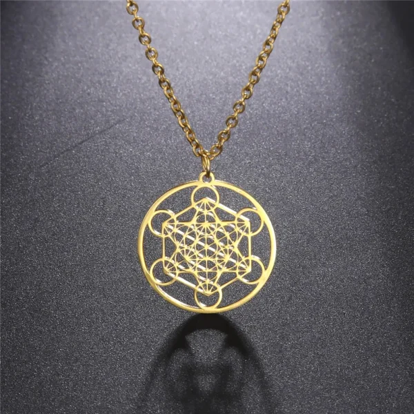 collier Cube d'ange sceau archange Metatron, en acier… – Lueur… – Image 28
